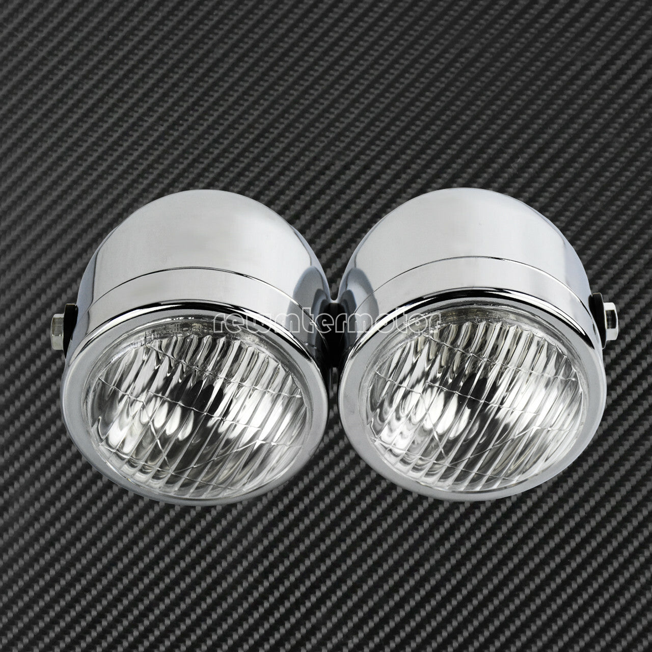 Chrome Twin Dual Headlight Double Lamp Fit for Harley FXSTSB Softail for Kawasaki