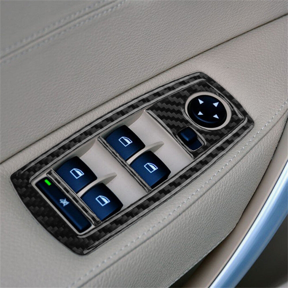 Carbon Fiber Power Window Switch Trim Type A for BMW X3 2004-2010
