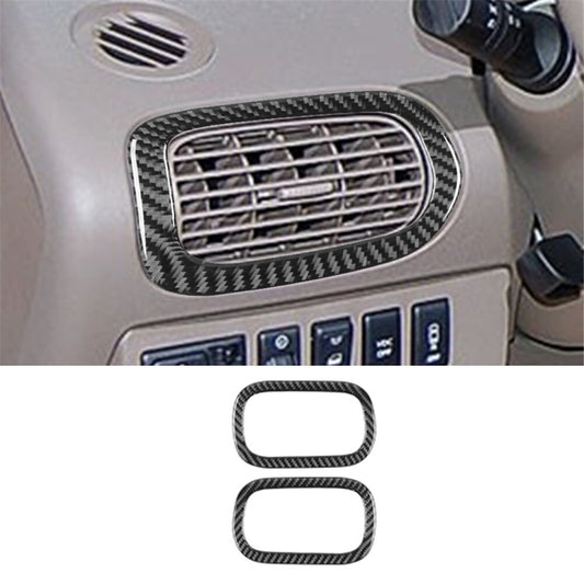 2Pcs Left-right Air Vents Trim Cover Carbon Fiber for Nissan Quest 2004-2006