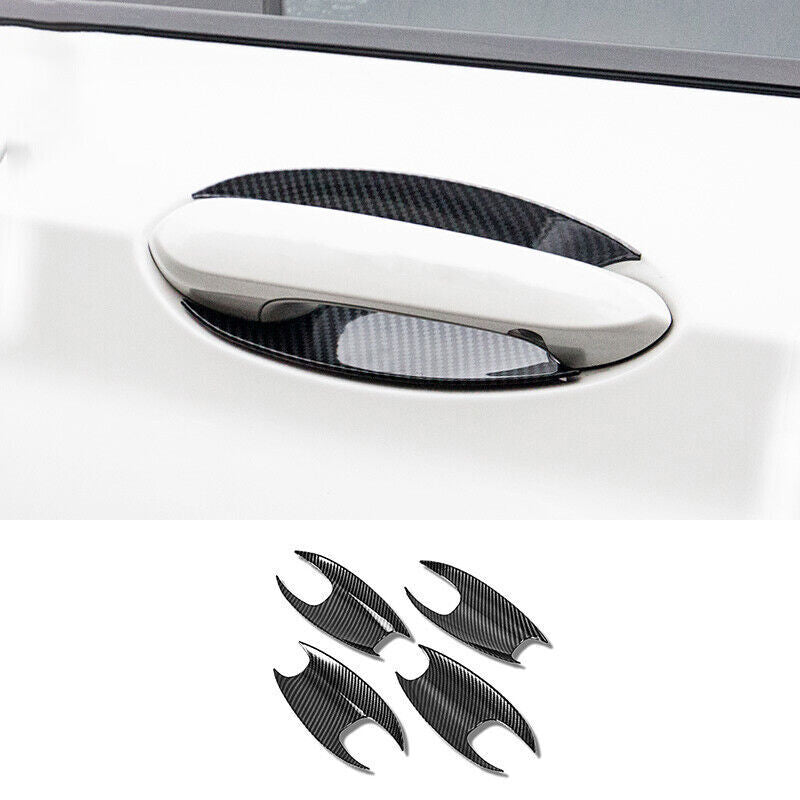 4P ABS Carbon Fiber Exterior Side Door Bowl Cover Trim for BMW X3 G01 X4 2018-21