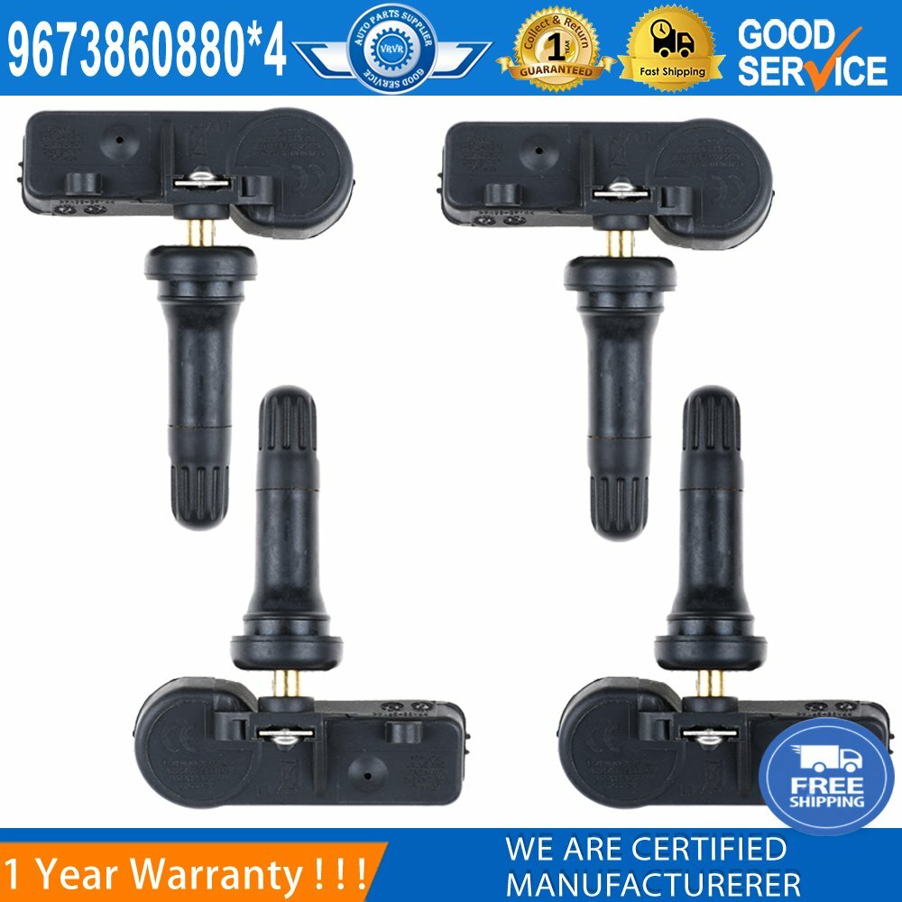 4-pack Tire Pressure Sensors (TPMS) 433MHz 9673860880 for Citro?n C4 for Peugeot