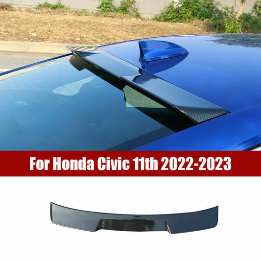 for Honda for Civic 2022-23 Sedan Carbon ABS Roof Spoiler Rear Window Splitter Wing