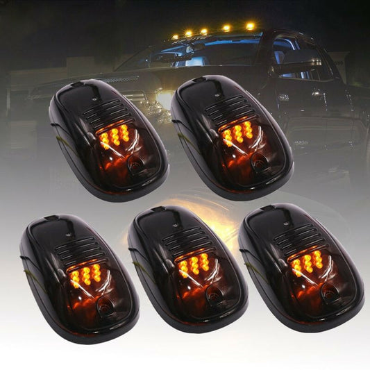 5P Car Cab Roof Marker Lights DC 12V Black Smoked Lens Clearance Marker LED Lamp