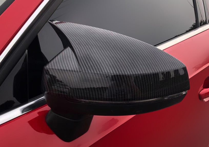 for Audi A3 S3 14-2020 ABS Carbon Fiber Rear View Side Door Mirror Cover Trim 2X
