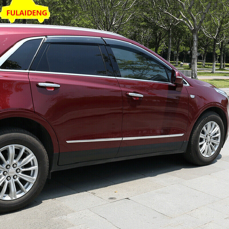 for Cadillac XT5 2016-20 Car Chrome Side Door Body Molding Protector Cover Trim