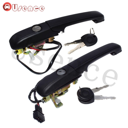 2Pcs Outside Door Handle Front Left Right W/ Keys For 1994-1997 for VW for Passat B4