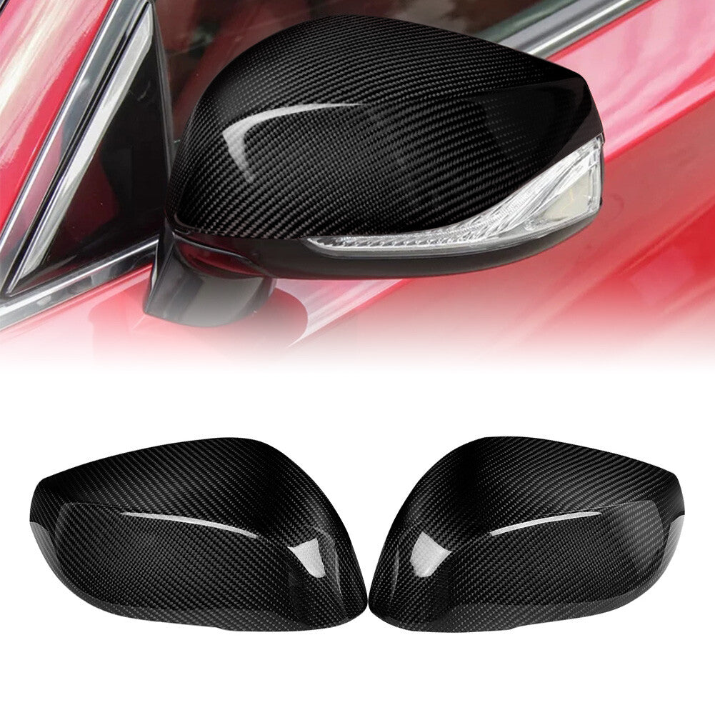 For 2014-2021 for INFINITI Q60 Q50 Real Carbon Fiber Replacement Side Mirror Cover