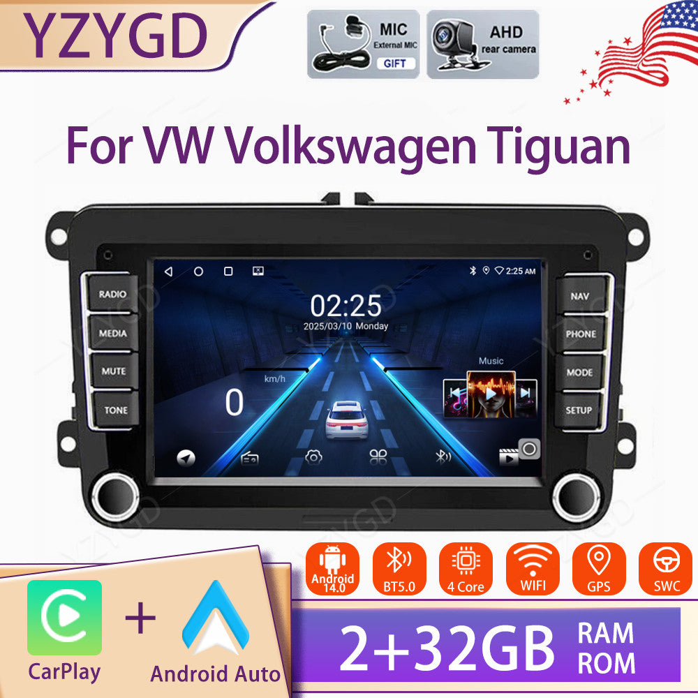 7 Android Auto Carplay for VW for Volkswagen for Tiguan Car Stereo Radio GPS Screen BT
