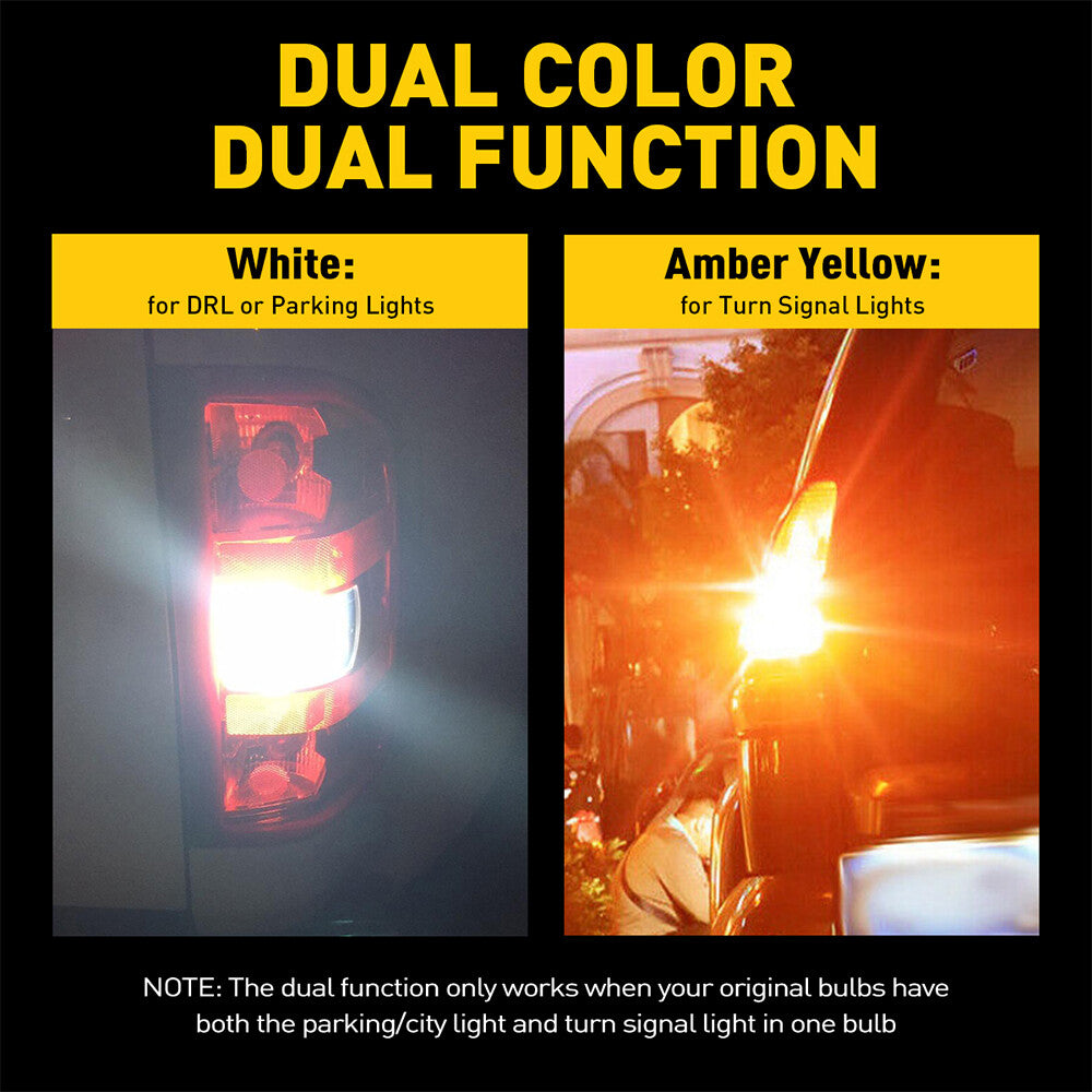 AUXITO 7443 LED front turn signal bulbs for Toyota for Camry 2012-2021 (without overdrive lights)
