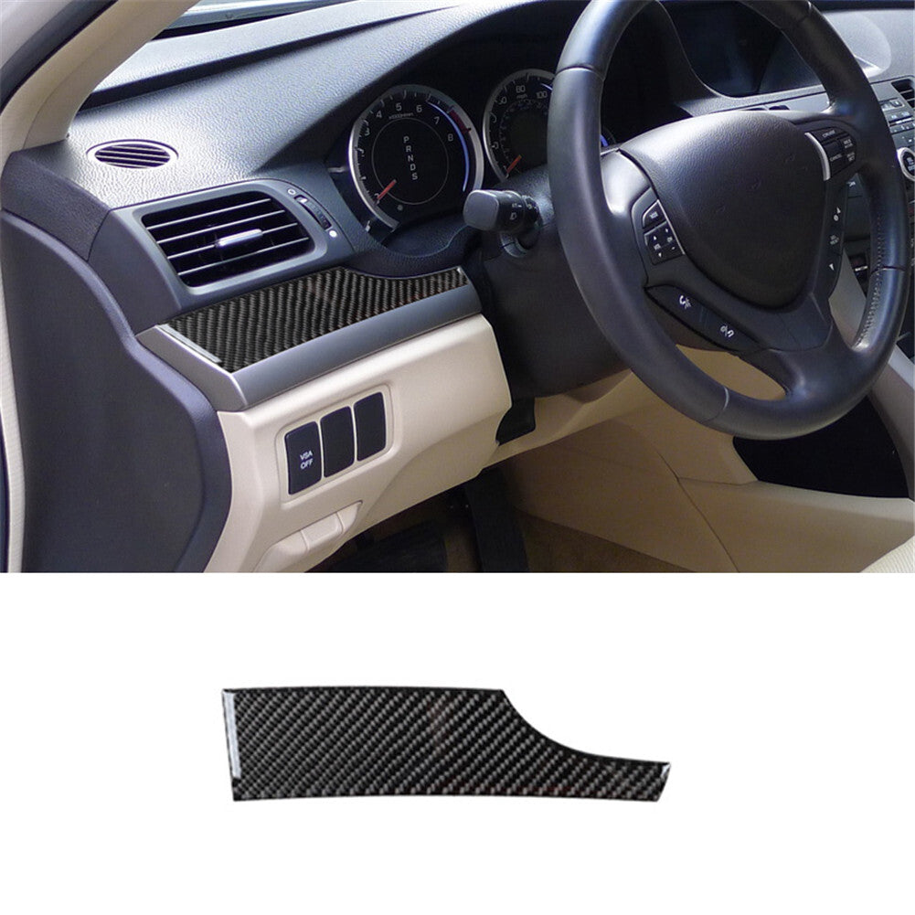 Carbon Fiber Interior Driver Side Dashboard Cover Trim for Acura TSX 2009-2014