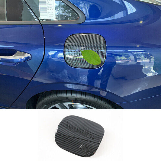for Kia K5 2021-2023 Carbon Fiber Car Filler Fuel Door Tank Gas Cap Cover Trim