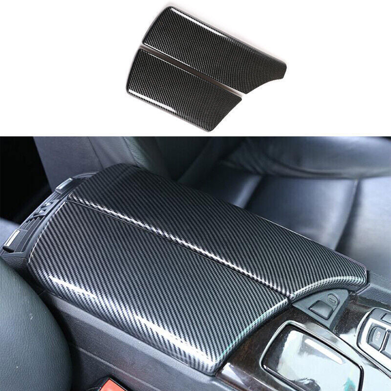 for BMW 5 Series 11-16 ABS Carbon Fiber Central Console Storage Box Cover Trims