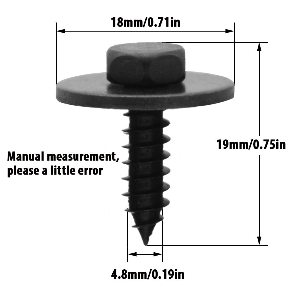 20 pieces for BMW hex plate screw with disc 4.8 x 16 mm 07147129160 DE