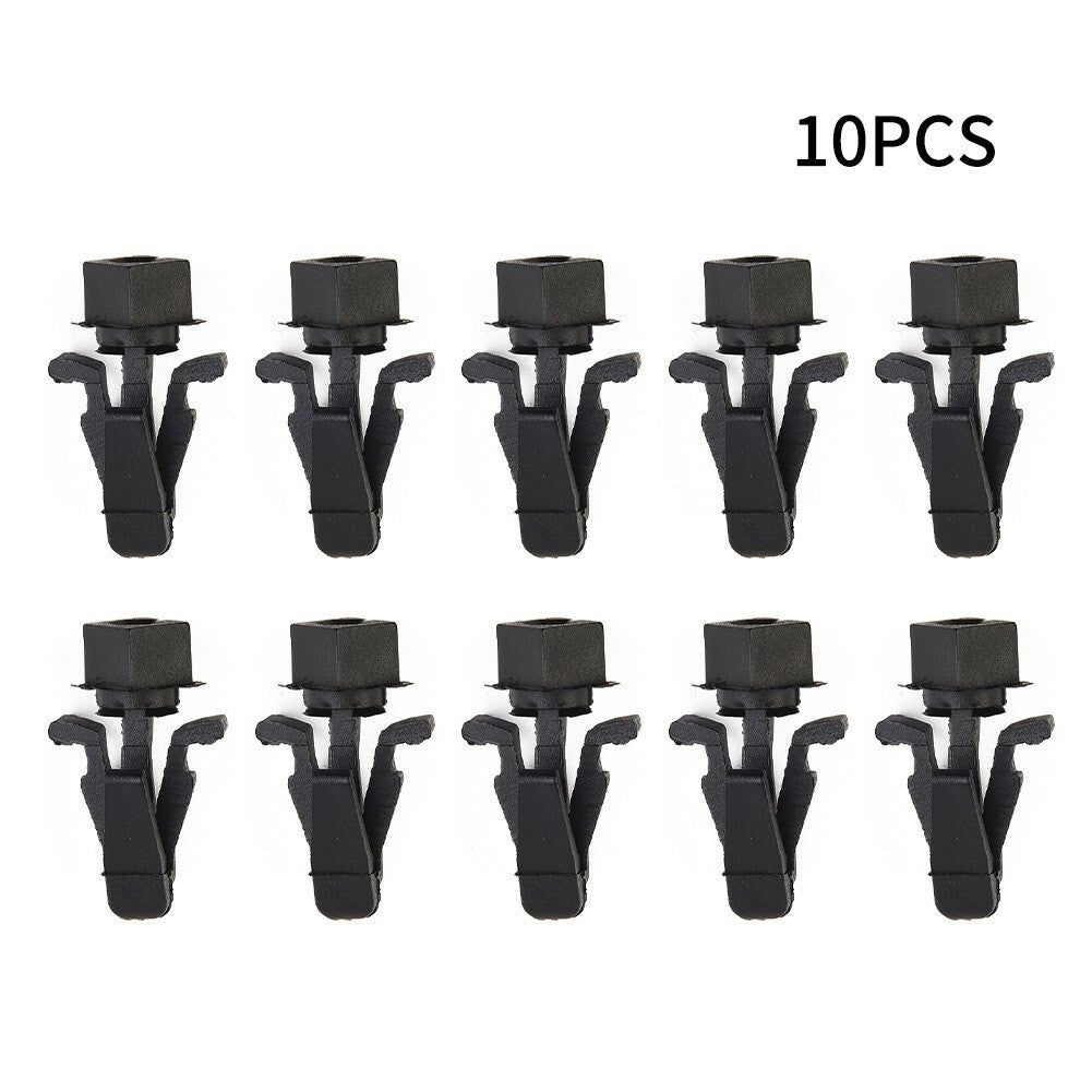 10 PCS/Set Car Bumper Grille Retainer Fastener Clips for Nissan Black Plastic