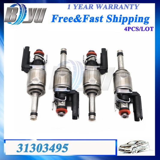 31303495 4X Fuel Injector for Volvo S60 S80 V60 XC60 XC70 2.0L 2014-2015 Turbo