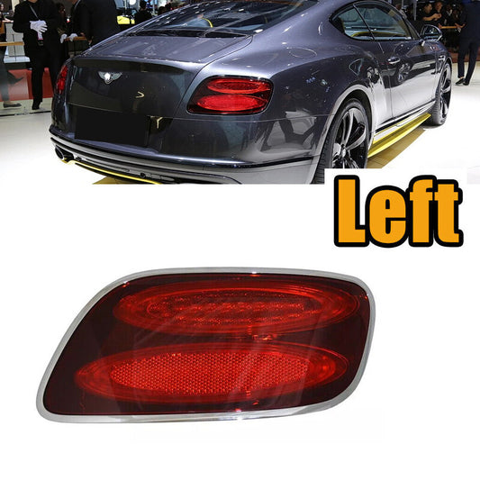Left for Bentley GT 2012 - 2017 Smoked Black Taillight Assembly