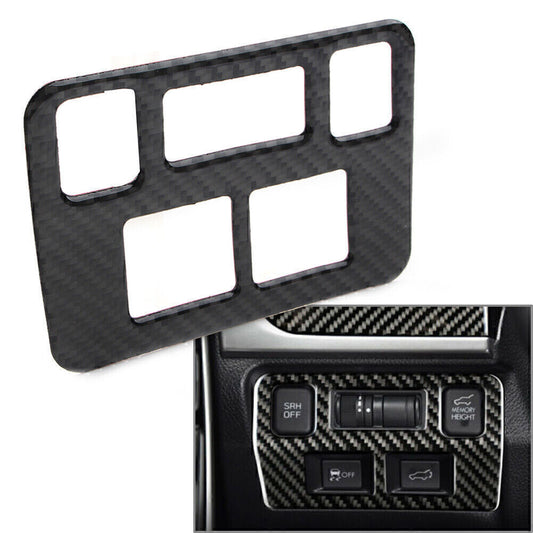 Carbon Fiber Headlight Button Frame Cover Trim for Subaru Forester 2013-2018 17