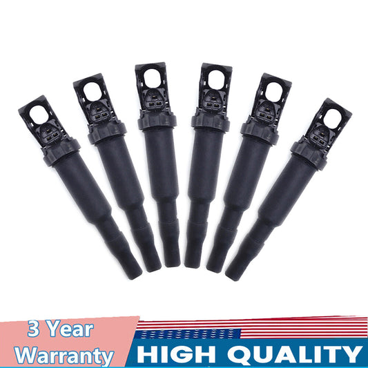 6-Piece Ignition Coil for BMW 3 Series, 5 Series, X3, X5, Z4, 325i, 328i, UF592 0221504470