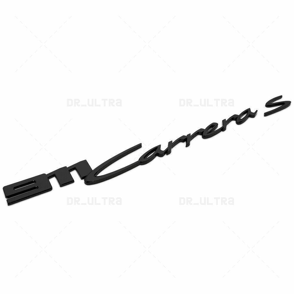 20-23 Gloss Black 911 Carrera S Letters Badge Liftgate Emblem Deck Lid