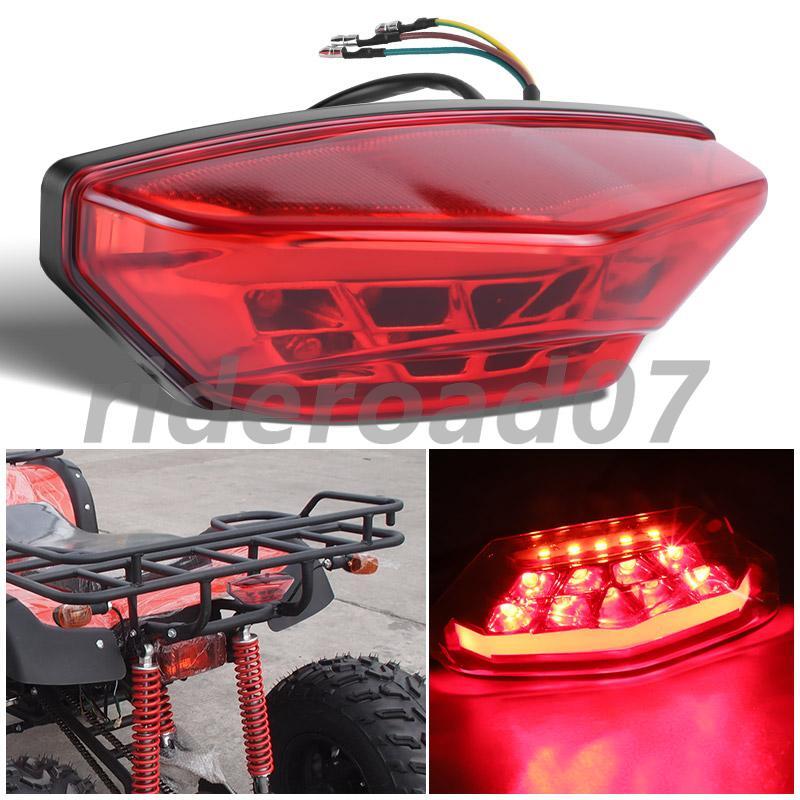 Motorcycle License Plate LED Running Brake Stop Rear Tail Light Lamp Universal