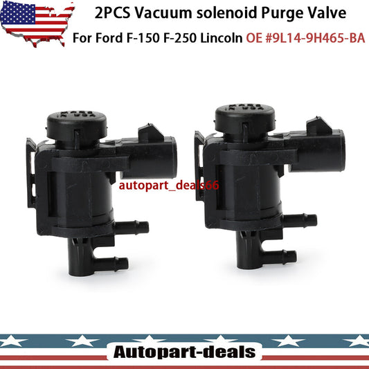 Two vacuum solenoid valves suitable for Ford F-150 Expedition for Lincoln 5.4L 9L14-9H465-BA