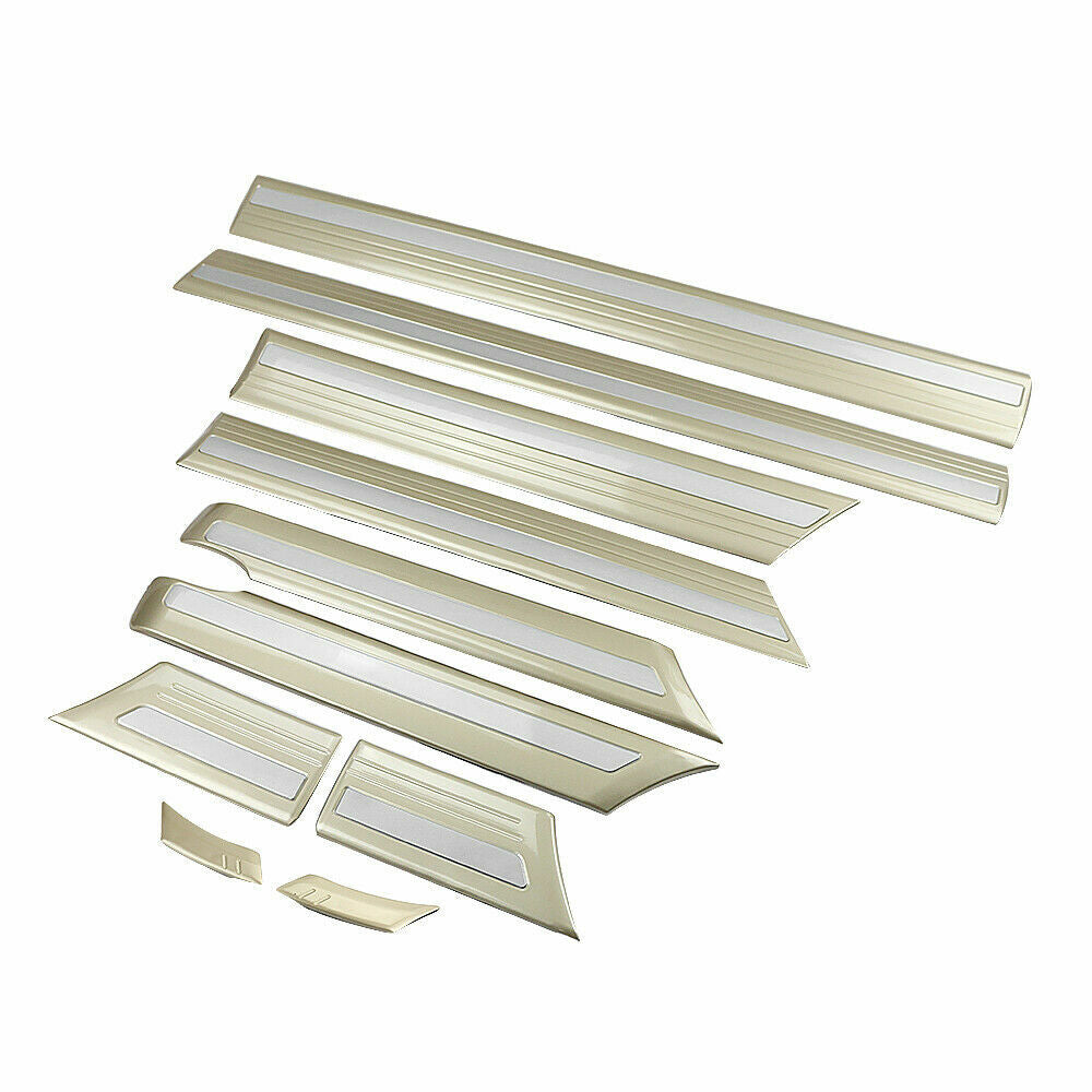 Gold Side Door Body Molding Cover 10pcs for Toyota for Land Cruiser LC100 1998-2007