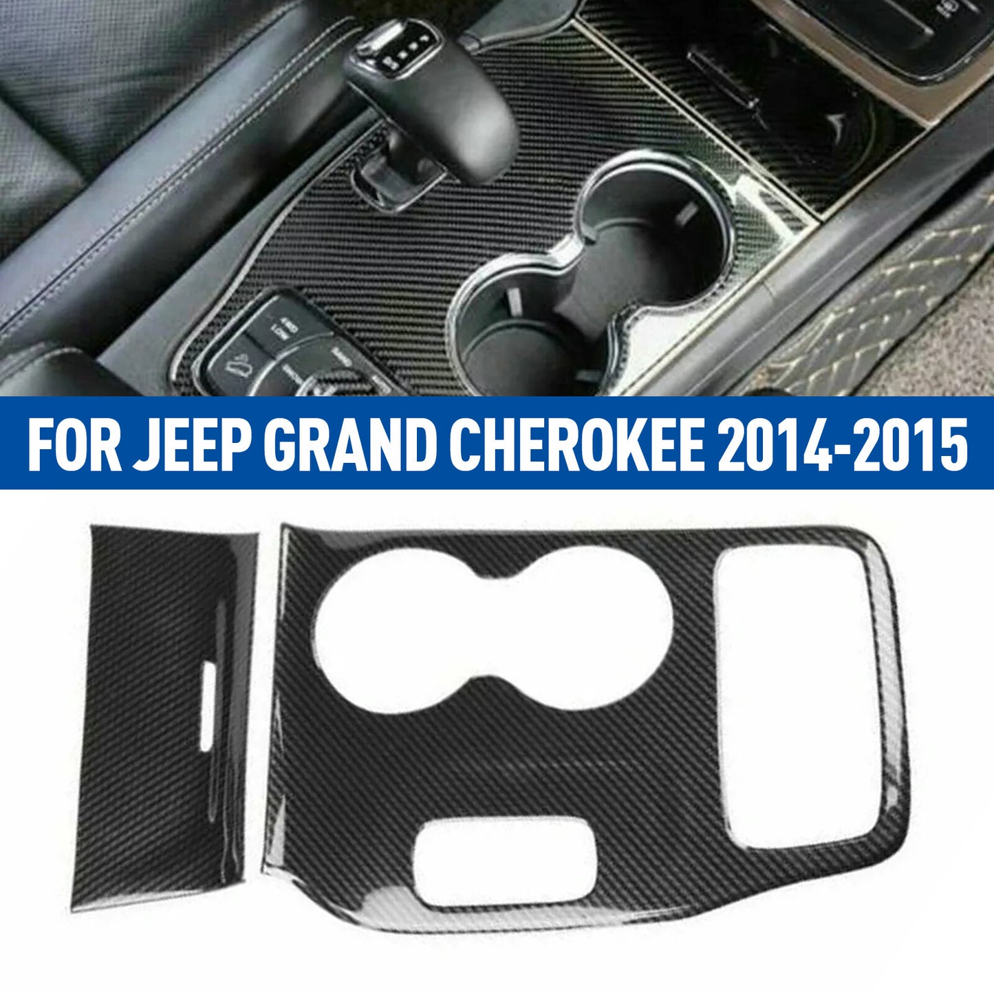 Central gear panel cover trim for Jeep Grand Cherokee 2014 - 15 Exterior