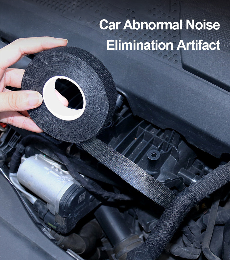 Car Self Adhesive Tape Bonnet Door Wiring Harness Accessories Soundproof Black