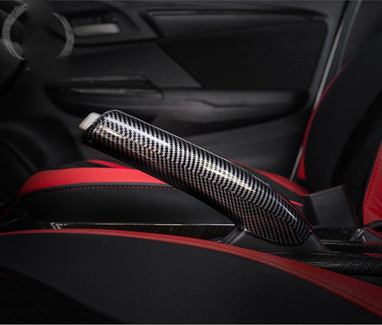Center console handbrake protector trim for 2014-2020 for Honda Fit Jazz - Carbon Fiber