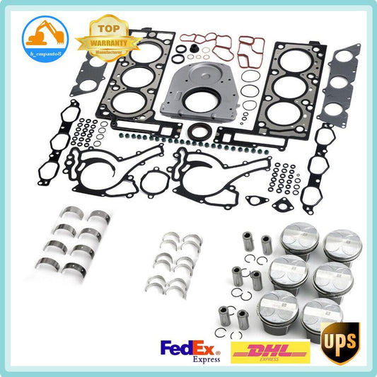3.0L M272 Overhaul Pistons Gasket Kit for Mercedes-Benz C230 E300 W204 W211 W164