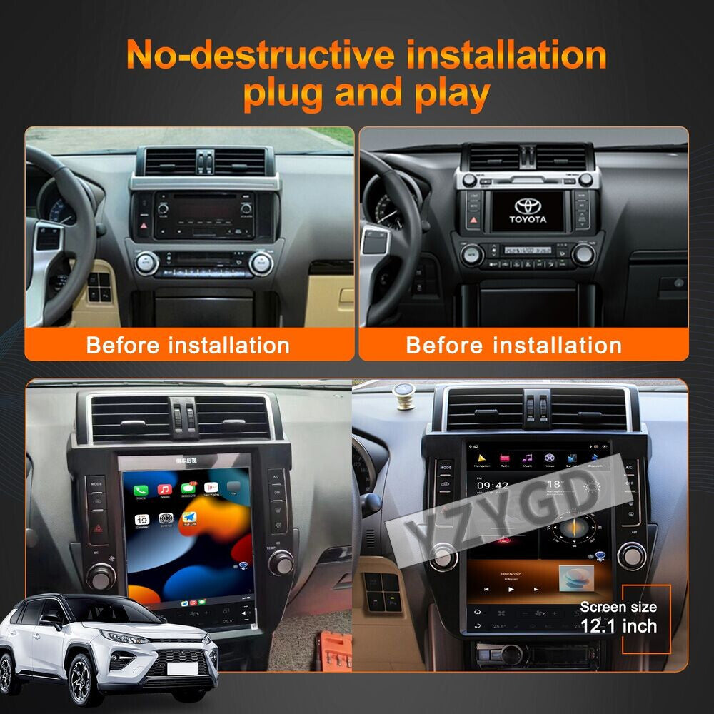 for Toyota for Land Cruiser Prado 150 2014-2017 128GB Android Car Radio Stereo 2Din