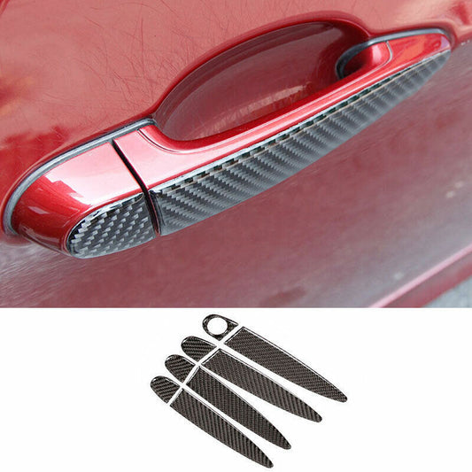 for BMW X5 X6 2008-13 Real carbon fiber Exterior Side Door Handle Cover Trim 8P