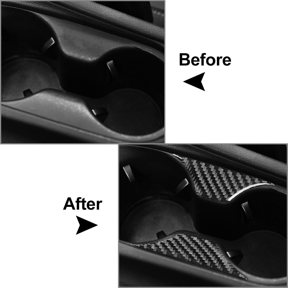 Carbon Fiber Water Cup Holder Cover Trim for Hyundai for Veloster JS N 2019-2023 19