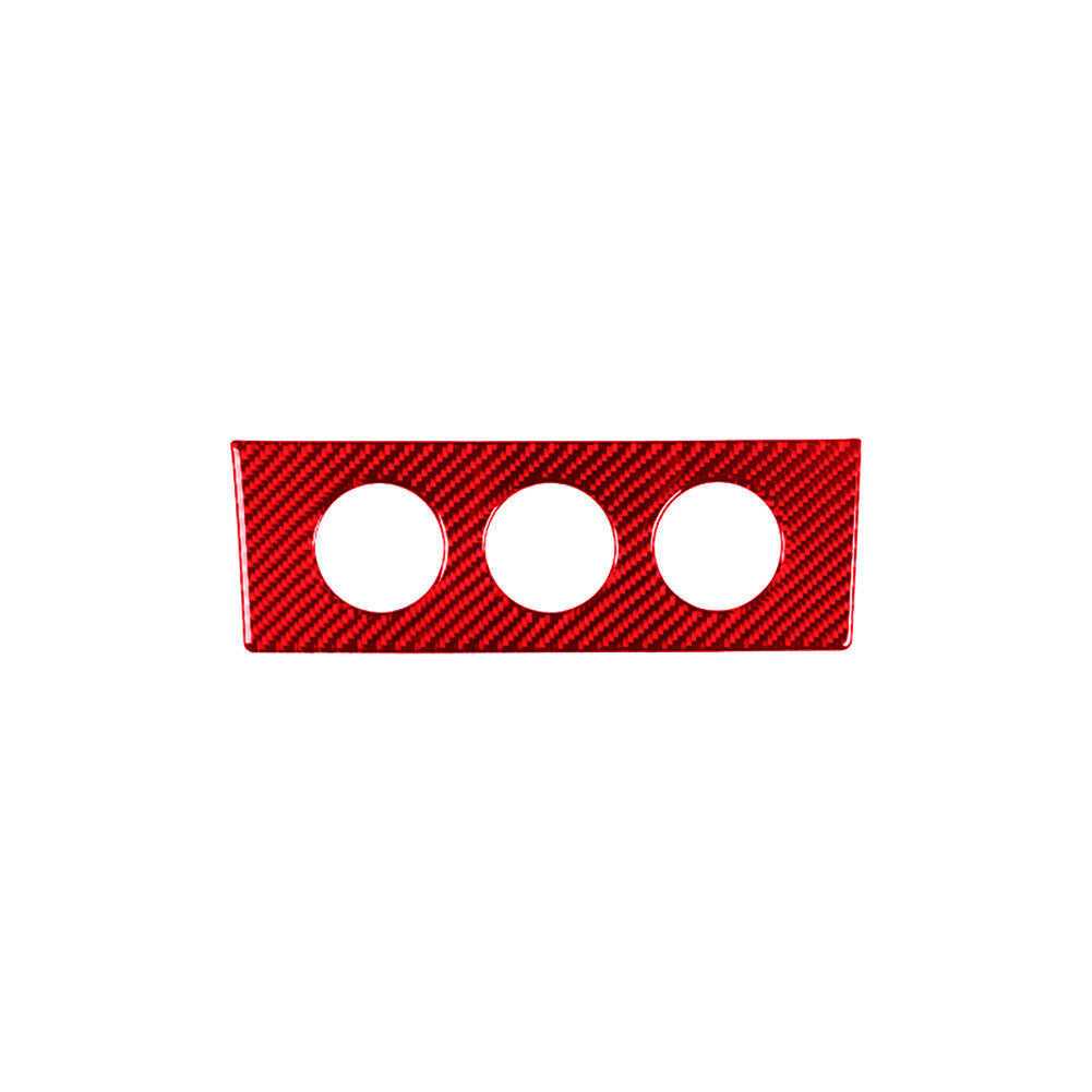 Red Carbon Fiber A/C Climate Console Cover Trim for Jeep Liberty 2008-2012