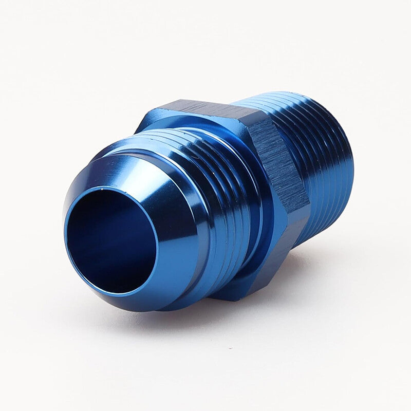2Pcs 10AN AN10 Male Flare to 1/2 NPT Pipe Thread Fitting Adapter Aluminum Blue