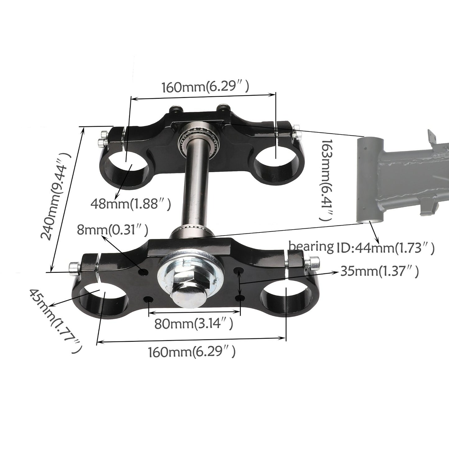 735mm Front Forks Suspension Triple Tree Clamp Kit 110cc 125cc Pit Dirt Bike