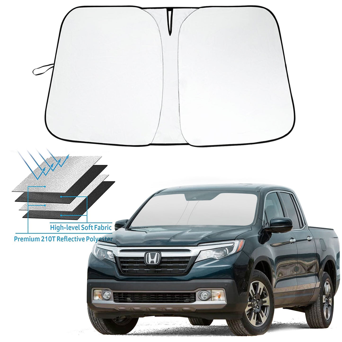Custom for Honda Ridgeline 2017-2025 Car Windshield Sun Shade UV Block Cover
