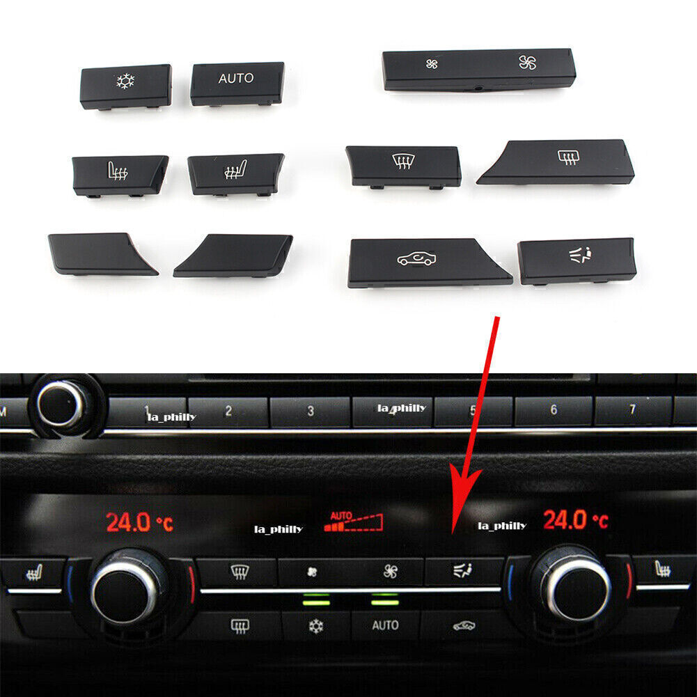 11 Button Key Cap Repair A/C Heater Switch 61319313922 Fit for BMW 5 6 7 F10 F01 F12