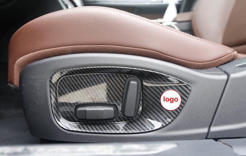 for Jaguar F-PACE 2021-2022 ABS Carbon Fiber for Seat Button Handle Frame Cover Trim