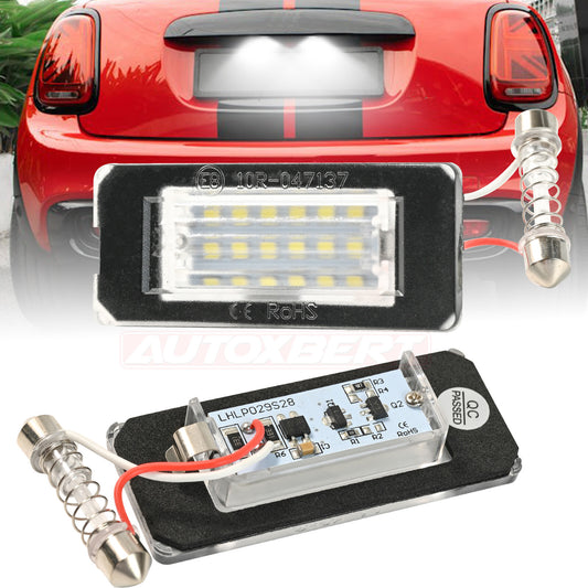for MINI COOPER R56 R57 R58 18LED License Number Plate Light ERROR FREE White 2x