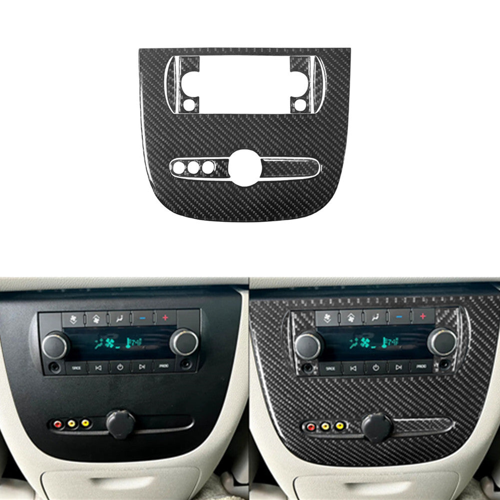 7Pcs Carbon Fiber Rear Console Trim For Silverado/tahoe/ for sierra 2007-2014 Type A