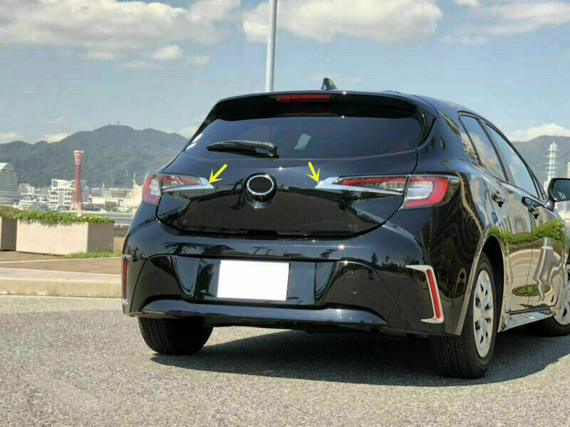2X for Toyota for Corolla Hatchback 2019-2023 Chrome Rear Lamp TailLight Strip Trims