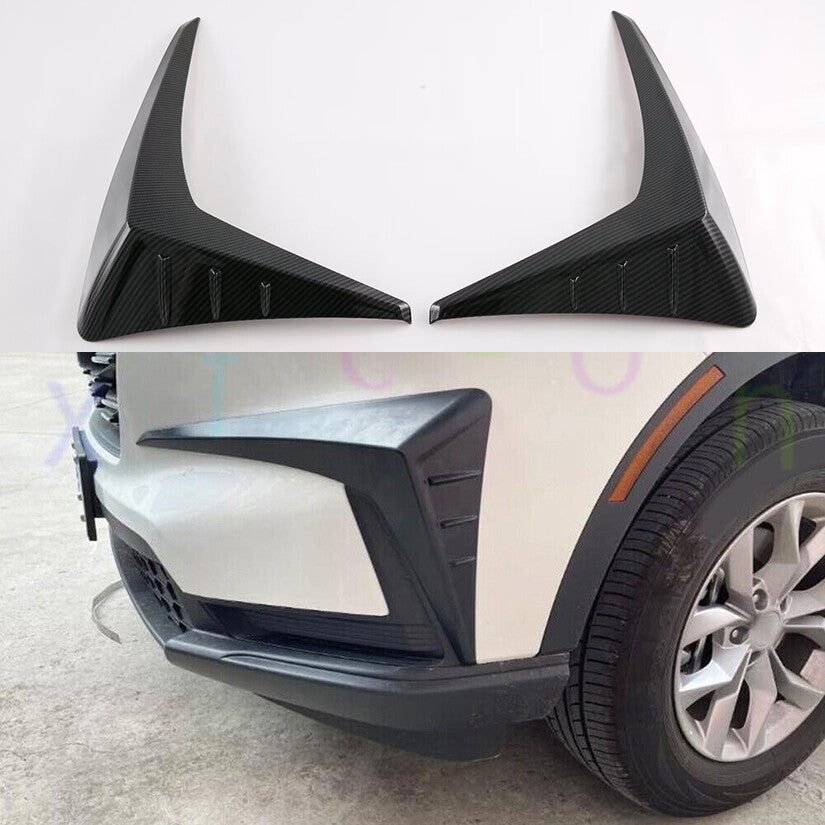 for Honda CR-V 2023-2024 Carbon Fiber Front Bumper Side Spoiler Molding Cover 2x