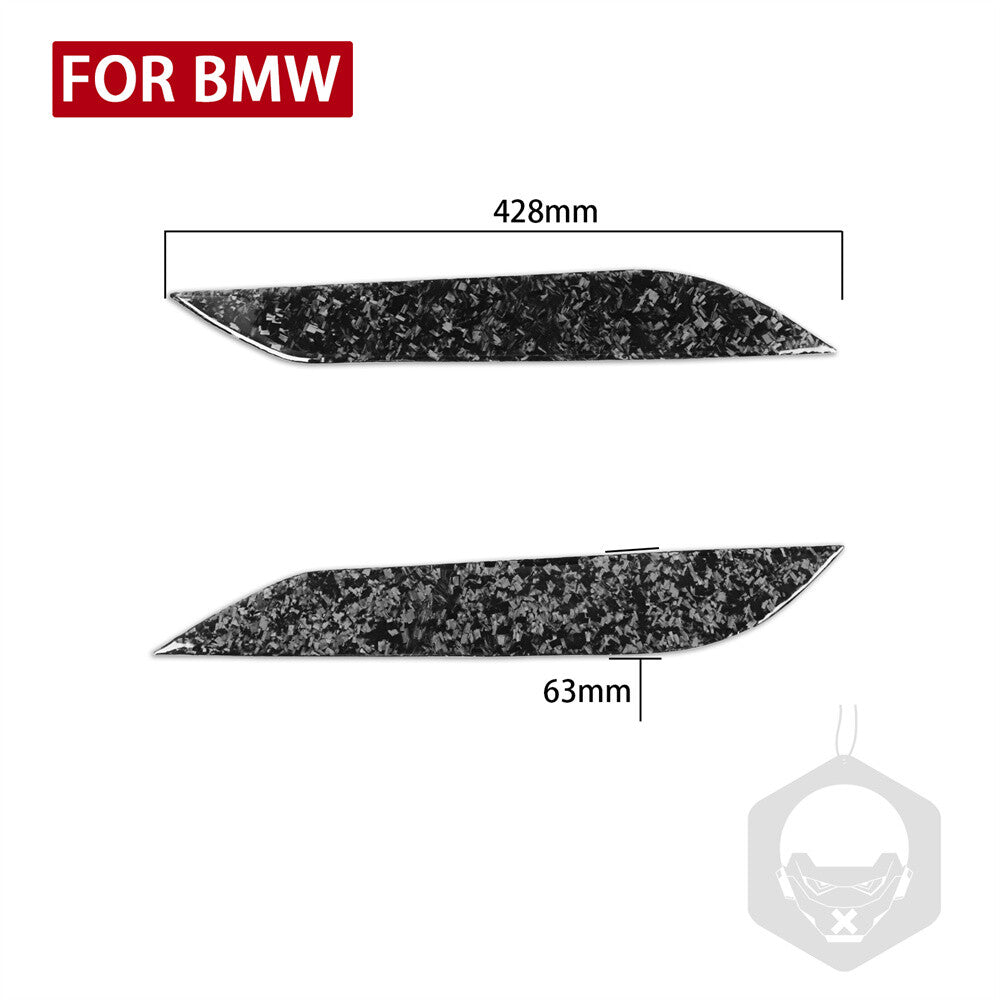 for Nissan 350Z 2006-09 Front Headlight Eyelids Eyebrow Trim Forged Carbon Fiber