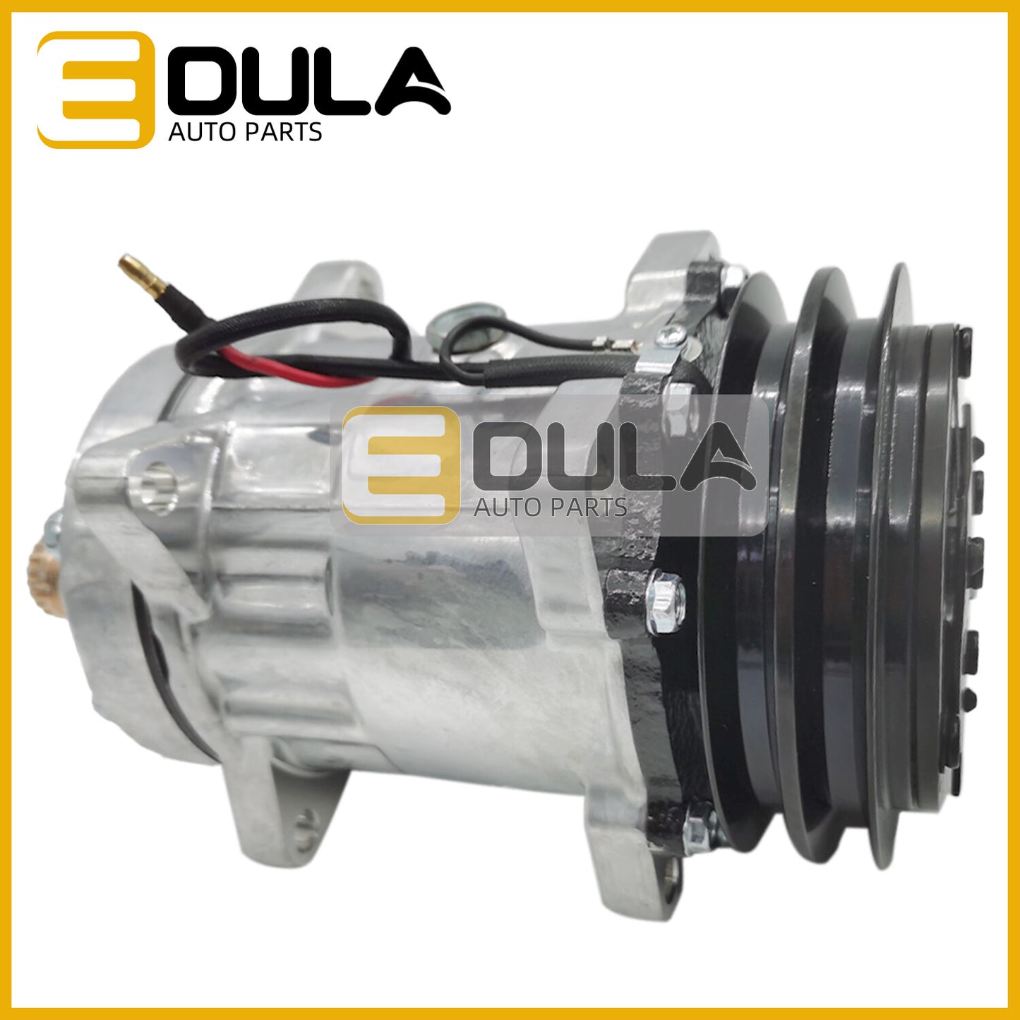 AC Compressor With Clutch fits for Heavy Duty SD709 7402 2009839 12V 2PK 124MM