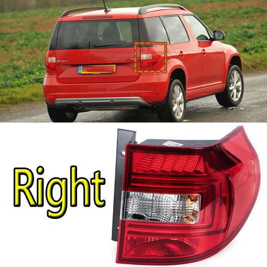 Applicable to for Skoda Yeti 2014 - 2017: Right taillight, bumper light, brake light, turn signal.