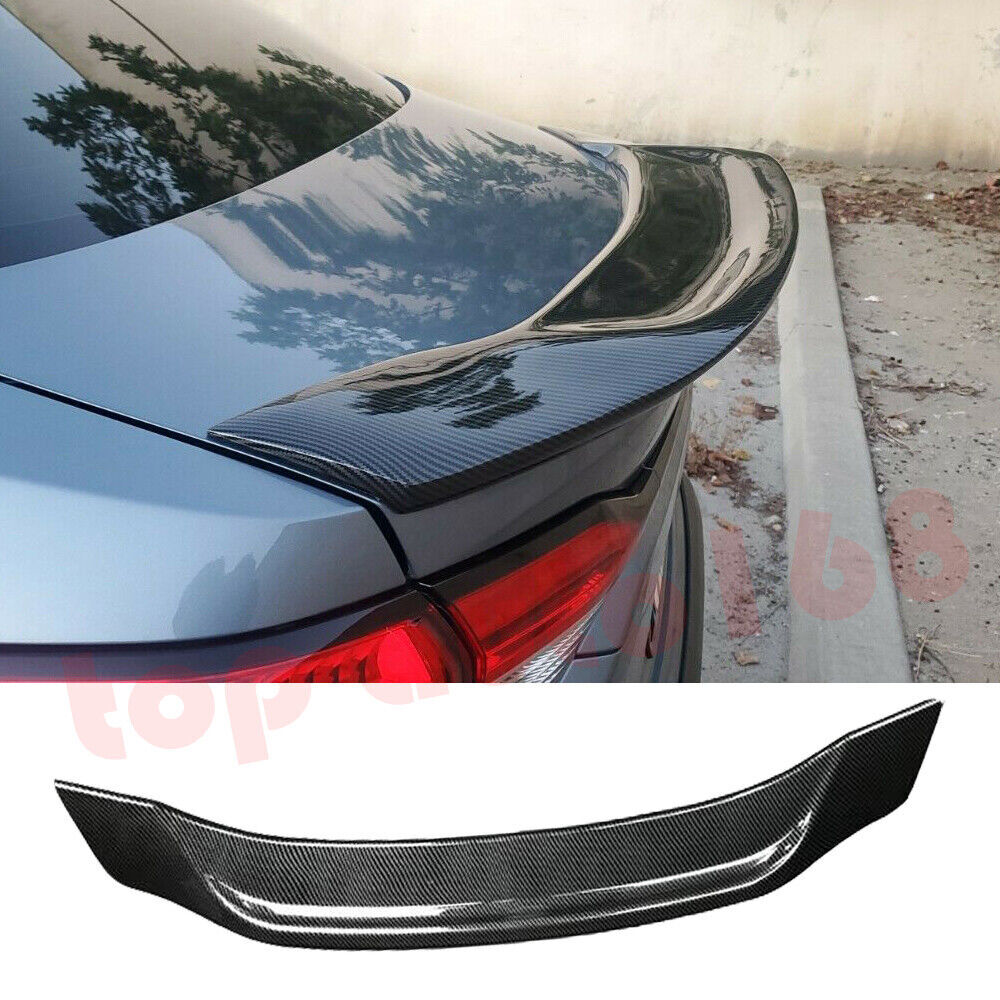 for Toyota for Corolla Sedan 2019-2023 Carbon ABS Rear Trunk Spoiler Lip Wing Cover