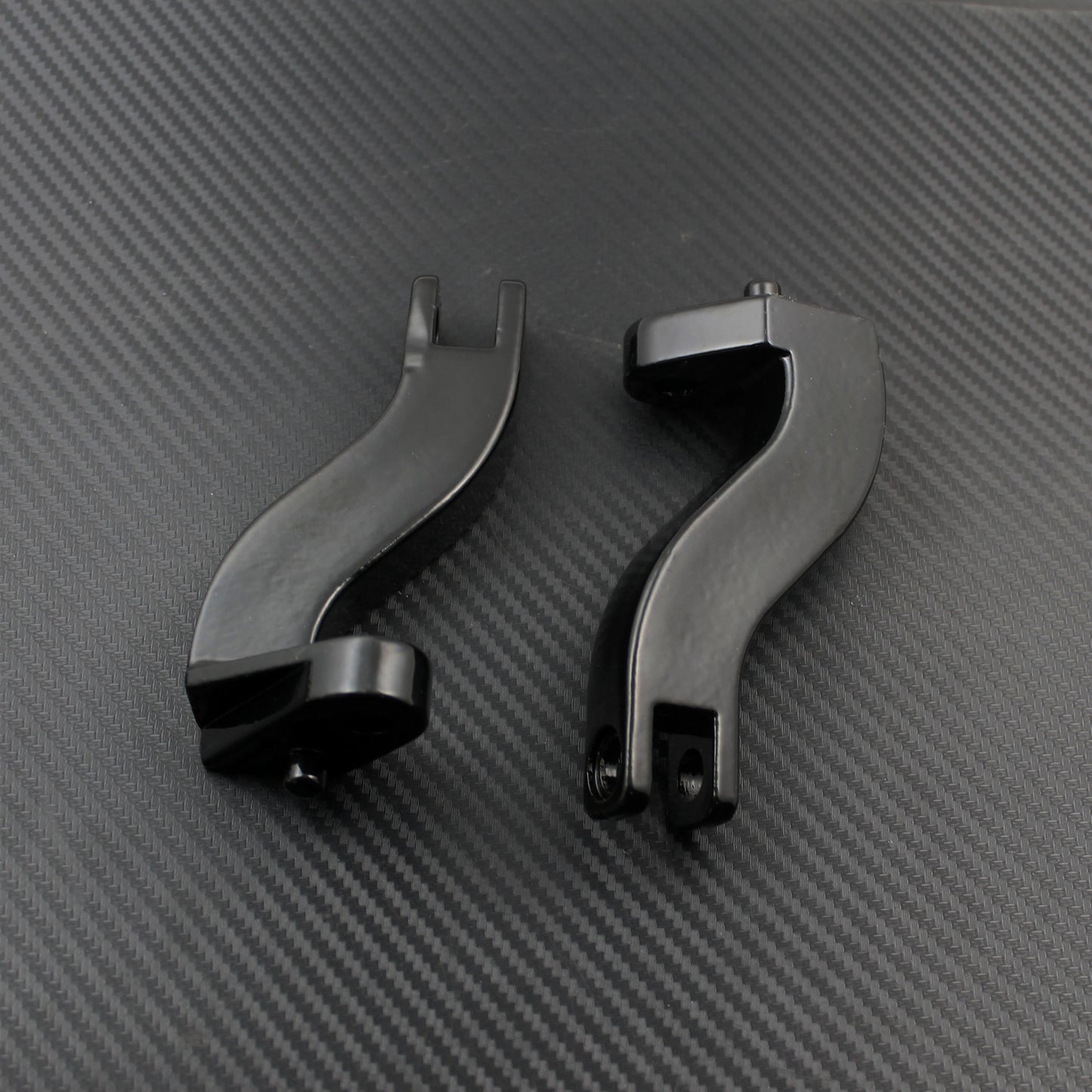 Black Passenger Rear Foot Peg Mount Kits Fit for Harley Touring CVO 1993-2023
