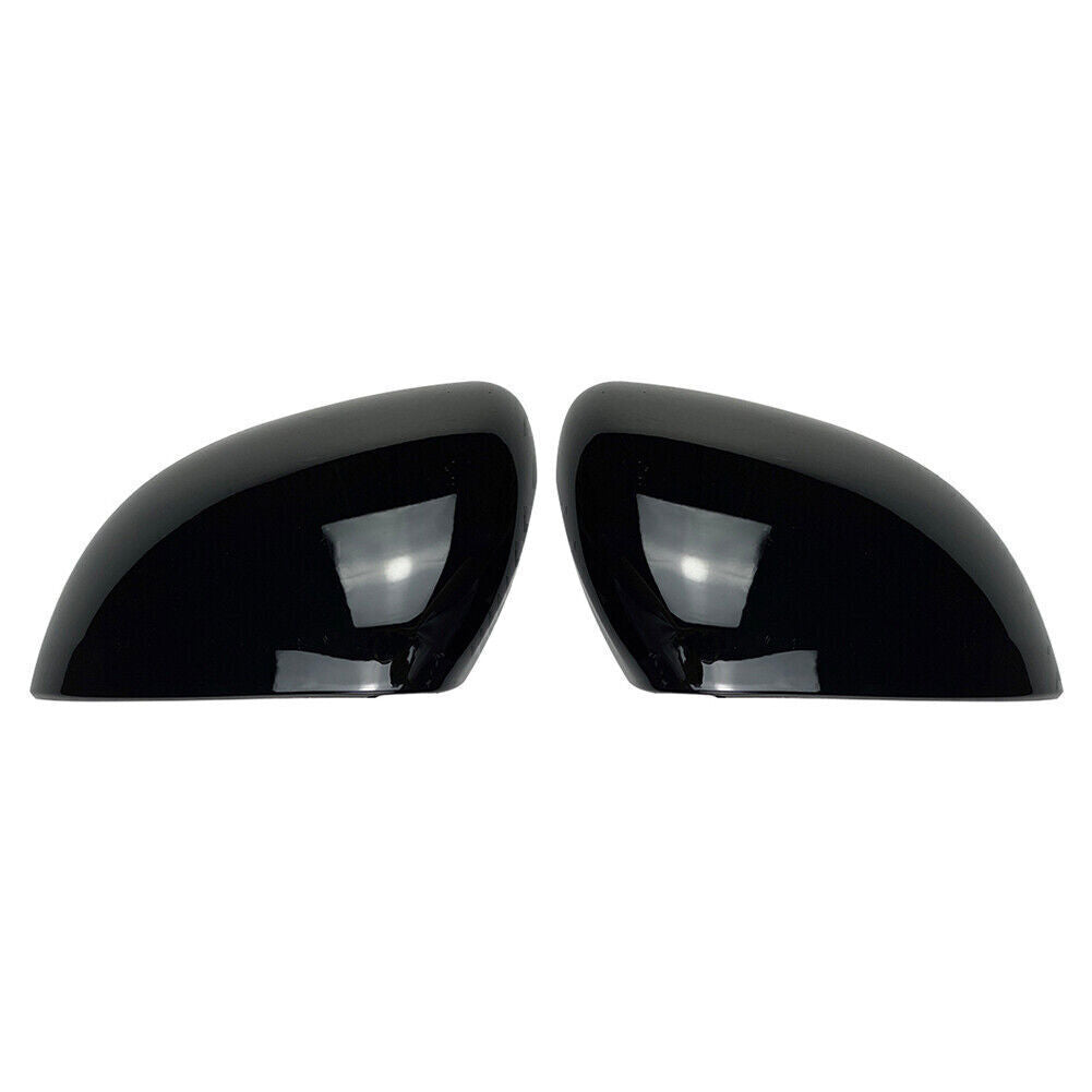 Pair Rear View Mirror Cover Trim Black for Mercedes-Benz C-Class W206