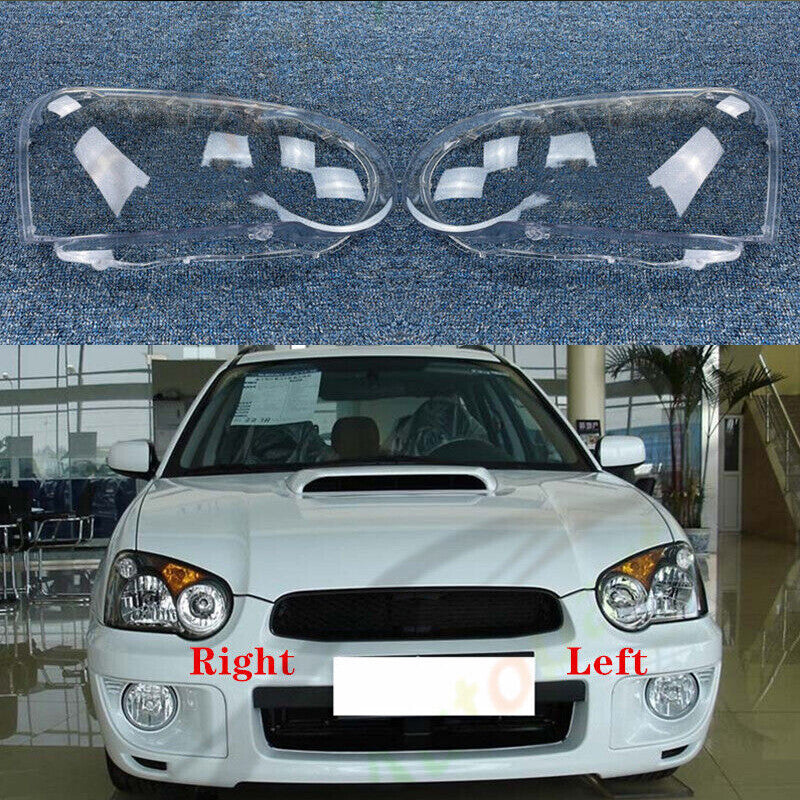 A Pair Front Headlight Clear Lens Shell + Glue for Subaru Impreza 2004-2005